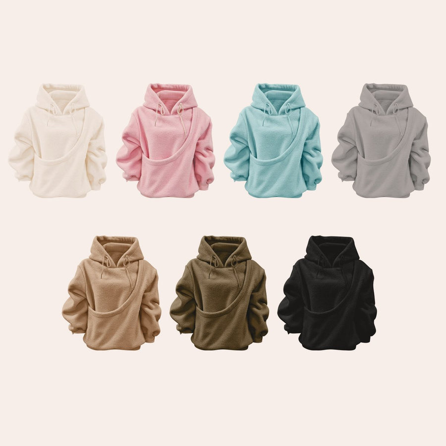 The Pet Pouch Hoodie in all 7 colors: Ivory, Pink, Sky Blue, Gray, Khaki, Olive and Black